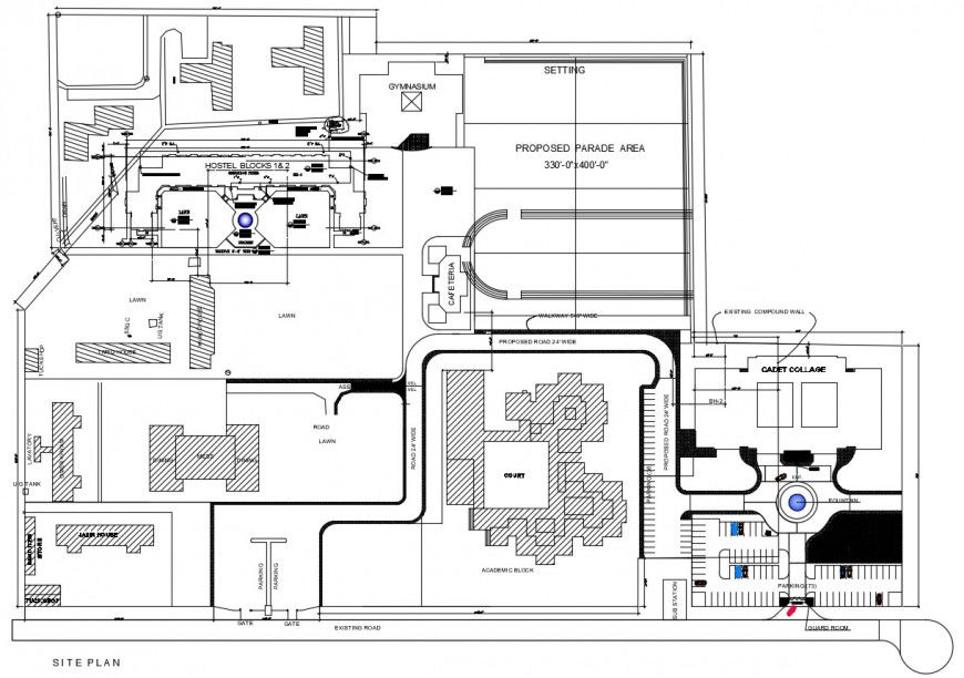 2d cad drawing of site plan elevation autocad software