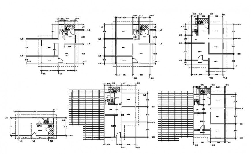 2d cad drawing of sketch plan floor autocad software