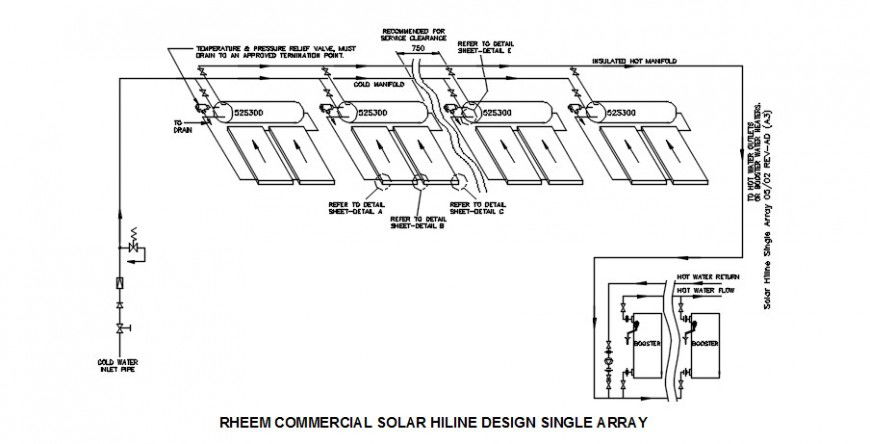 2d cad drawing of Solar line design auto cad software