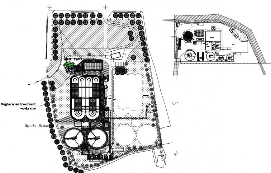 2d cad drawing of sports ground elevbation autocad software