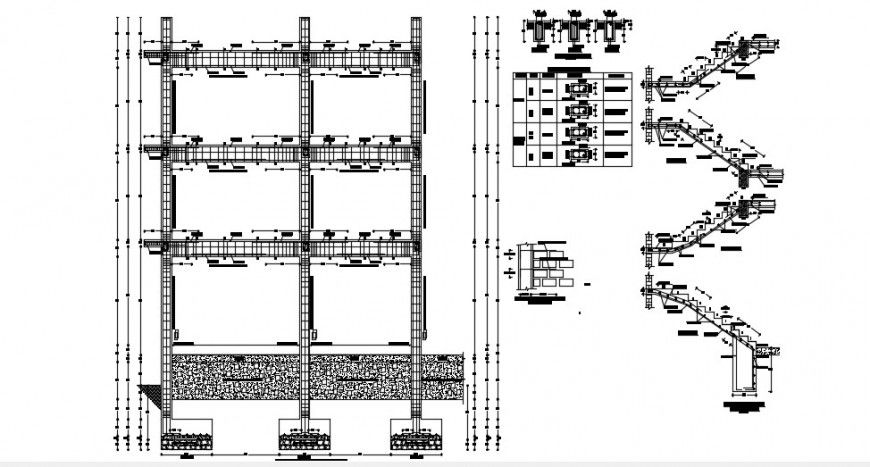 2d cad drawing of staircase detail cad file