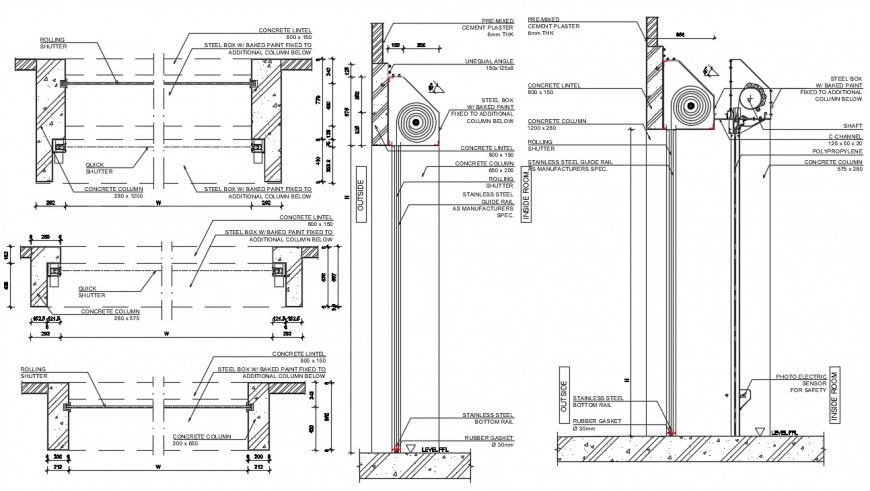 2d cad drawing of steel door elevation Autocad file