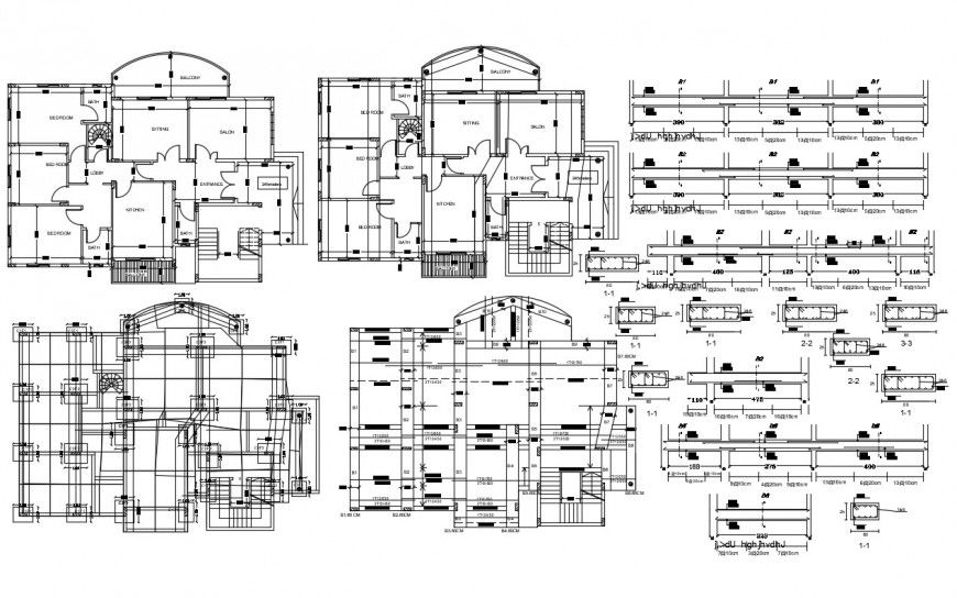 2d cad drawing of steel structure autocad file