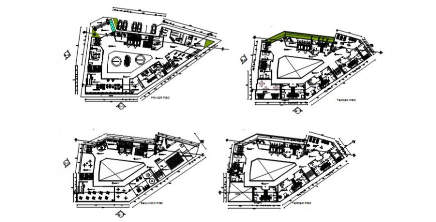 2d cad drawing of strip mall center auto cad software