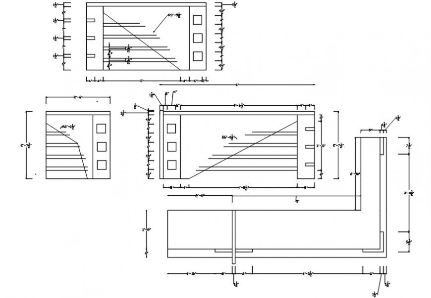 2D DWG Table Design for Furniture and Interior Layout
