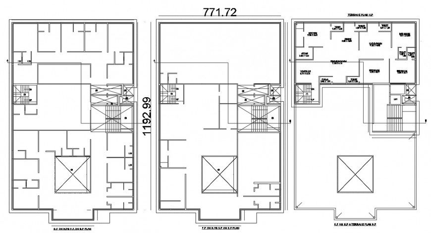 2d cad drawing of terrace plan autocad software