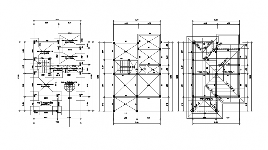 2d cad drawing of terrace roof plan autocad software