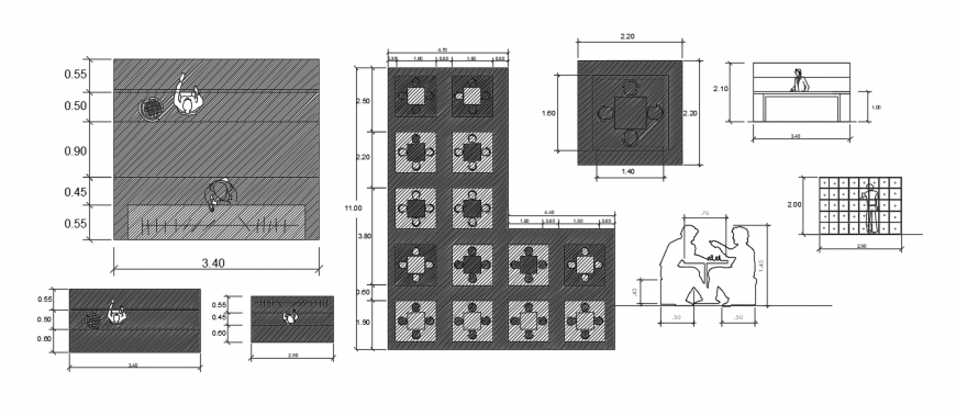 2d cad drawing of the meeting room of workshop autocad software