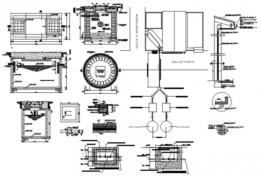 2d cad drawing of the office part construction autocad file