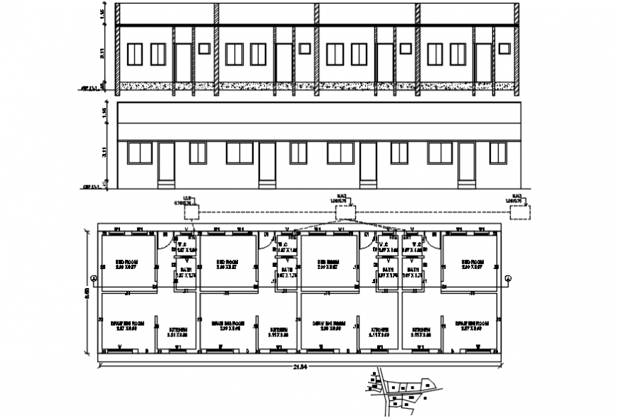 2d cad drawing of the plan and exterior plan autocad software