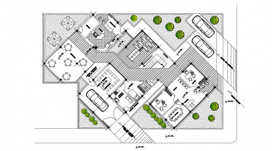 2d cad drawing of training center autocad software