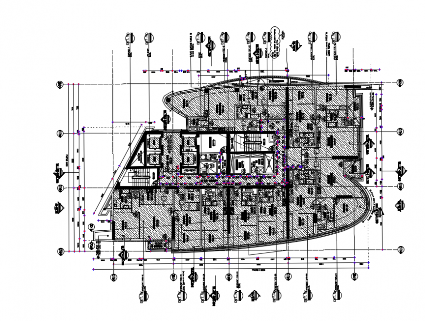 2d cad drawing of typical tower plan 2 autocad software