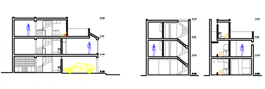 2d cad drawing of urban house autocad software