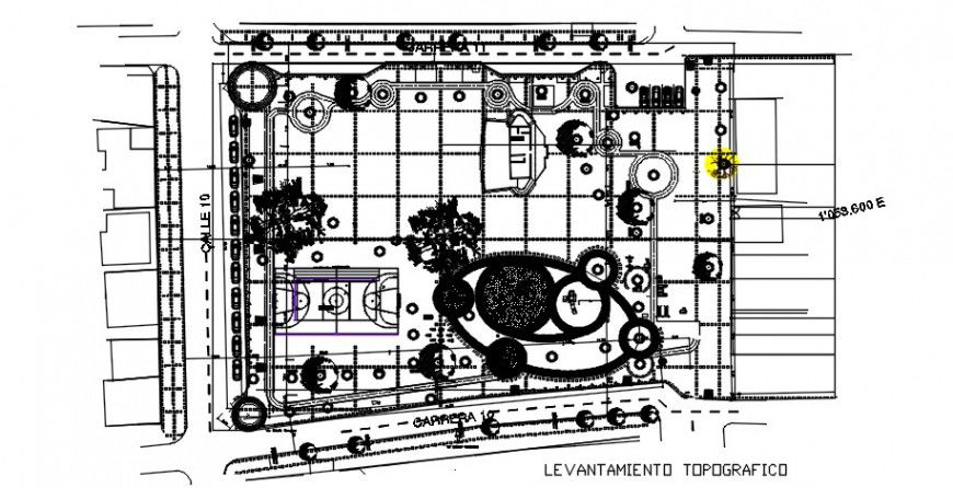 2d cad drawing of urban recreational park auto cad software