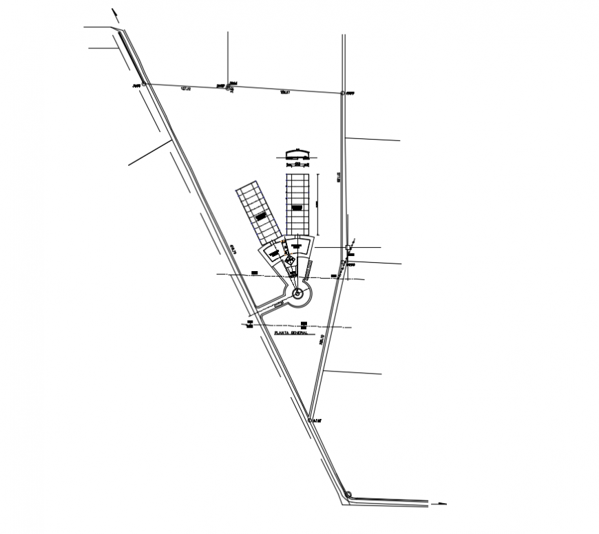 2d cad drawing of utilitarian building autocad software