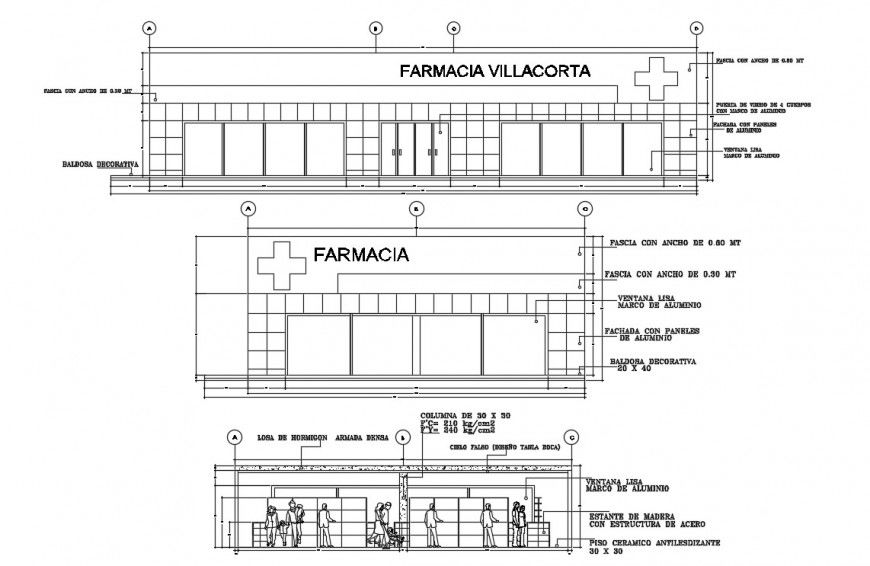 2d cad drawing of villa Corta autocad software
