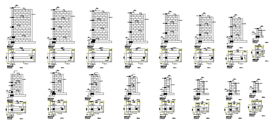 2d cad drawing of wall exterior design auto cad software