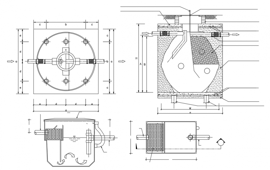 2d cad drawing of wall pipeline cladding autocad software
