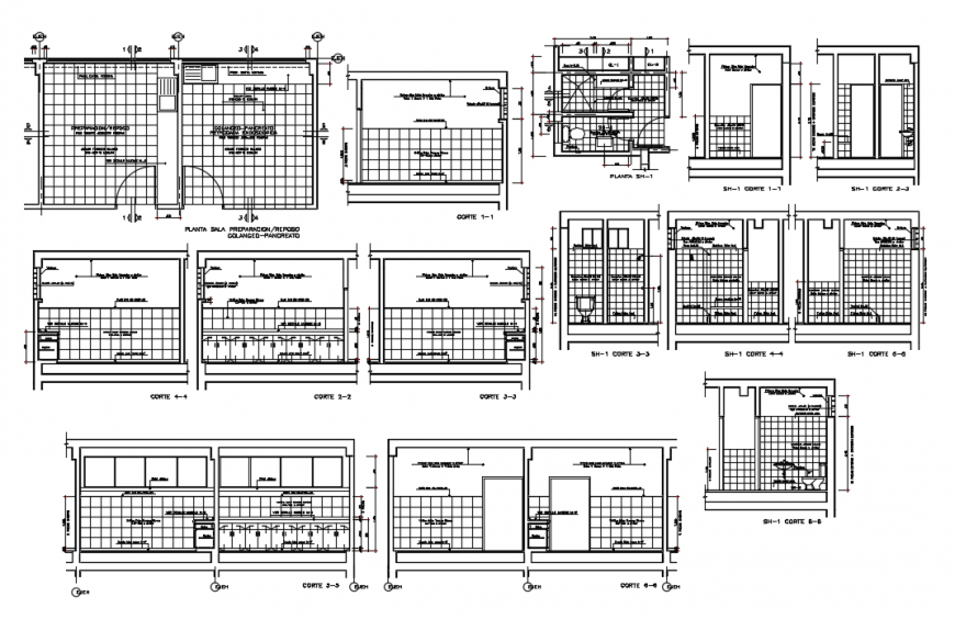 2d cad drawing of washroom detail auto cad software
