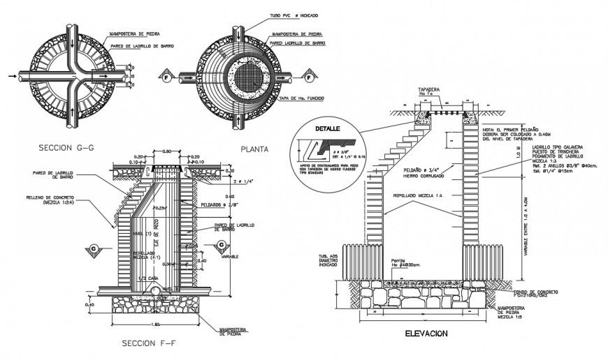 2d cad drawing of water well autocad software
