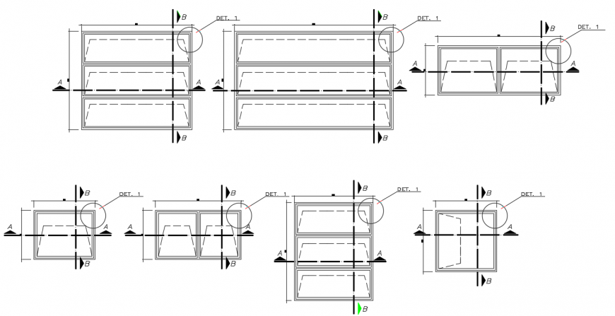 2d cad drawing of window edge frame autocad software