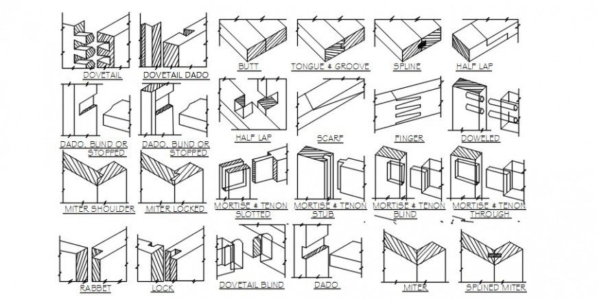 2d cad drawing of wood work autocad software