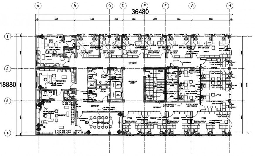 2d cad drawing of work station office autocad software