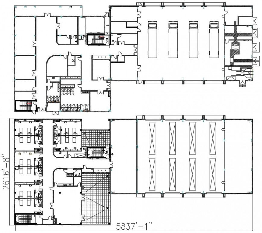 2d cad drawing plan of warehouse industrial AutoCAD software