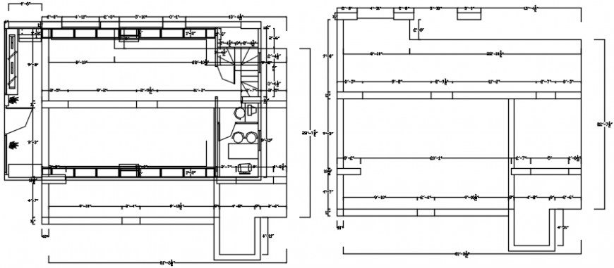 2d cad drawing showroom back elevation Autocad software