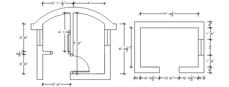 2d cad drawing toilet room Autocad software