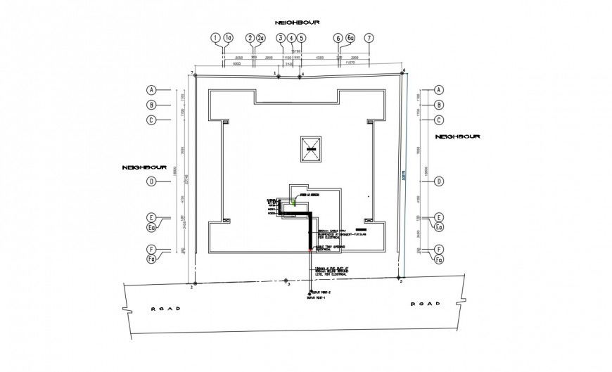 2d CAD drawings details of electrical layout plan room dwg file