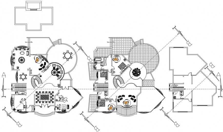 2d CAD drawings details of housing apartment layout plan dwg file