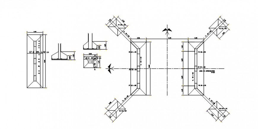 2d CAD drawings details of bridge structural units blocks dwg autocad file