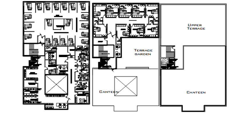 2d CAD drawings details of hospital building units dwg file