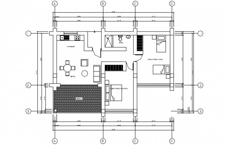 2d CAD drawings details of house blocks layout autocad software file