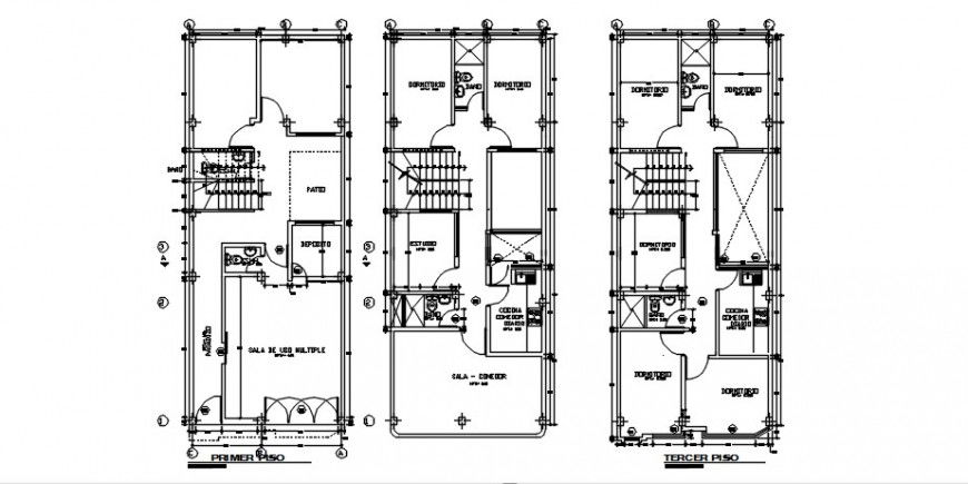 2d CAD Drawings details of house floor plan autocad file