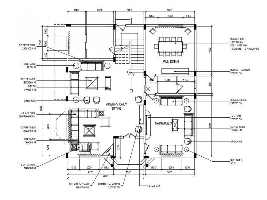 2d CAD drawings details of house floor plan AutoCAD software file