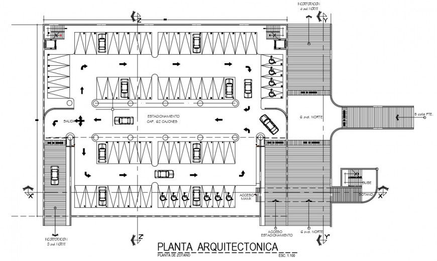 2d CAd drawings details of parking system autocad file