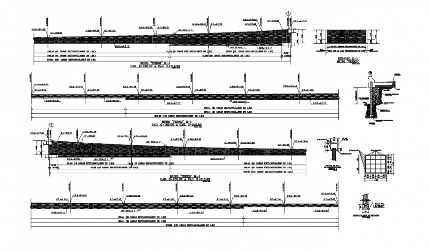 2d CAD drawings details of ramp construction autocad file