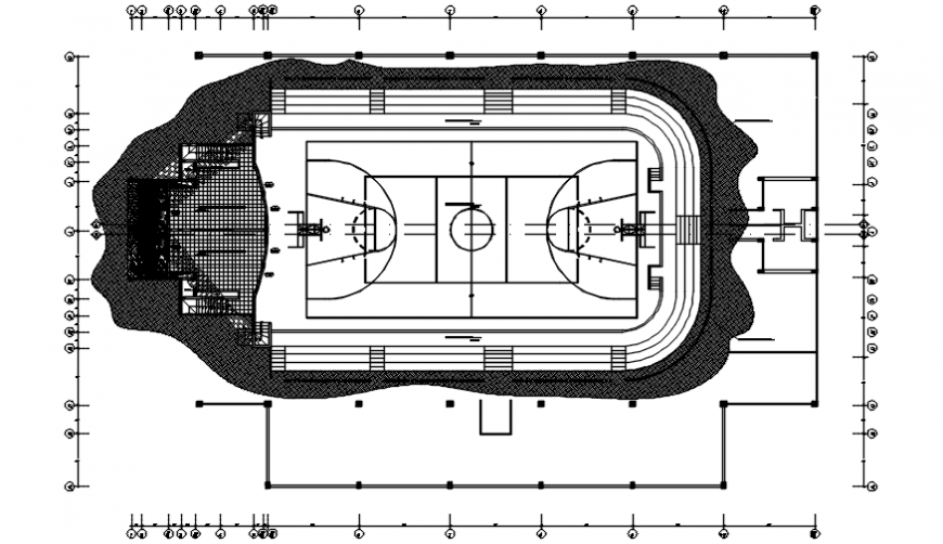 2d CAD drawings details of sports playground autocad software file