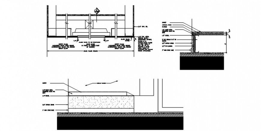 2d CAD drawings details of structural blocks with concreting details in AutoCAD