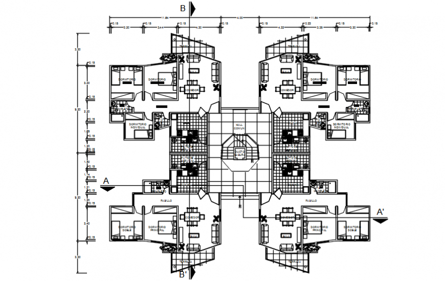 2d cad drawings of apartment floor 1 autocad software
