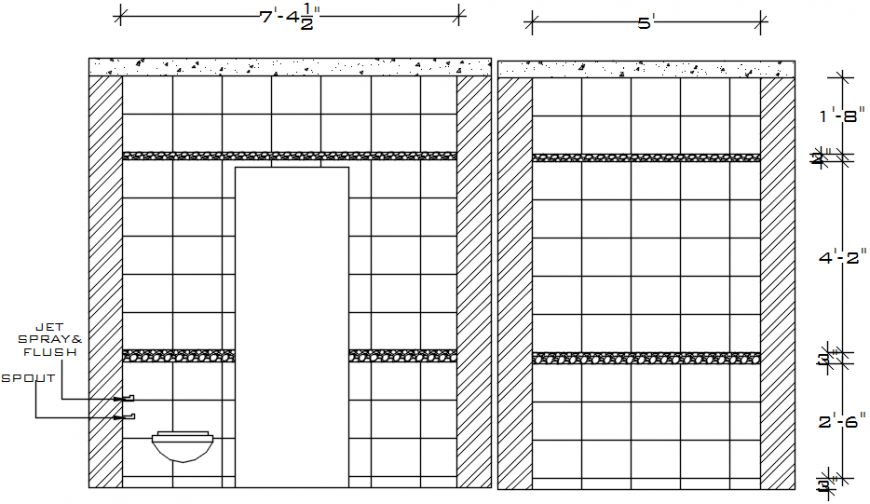 2d cad drawings of bath room AutoCAD software