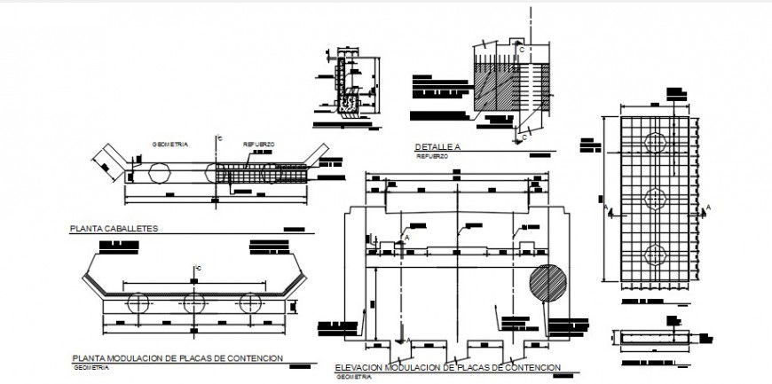 2d CAD drawings of bridge structure block autocad file