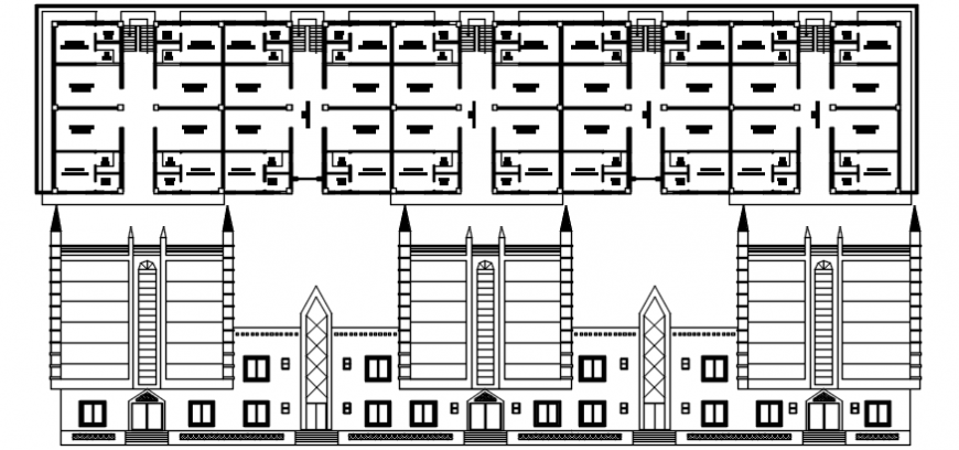 2d cad drawings of bussiness centre flat plan Autocad software