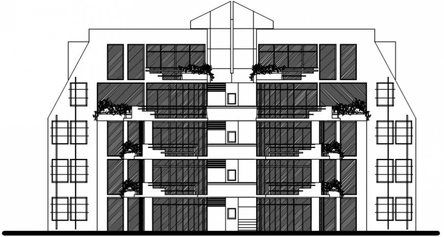 2d cad drawings of exterior front view autocad software