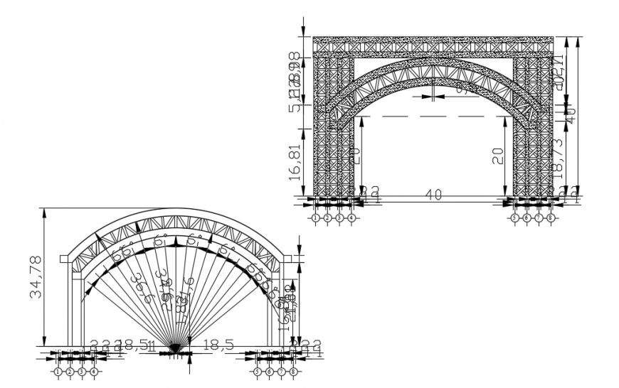 2d cad drawings of front elevation AutoCAD software