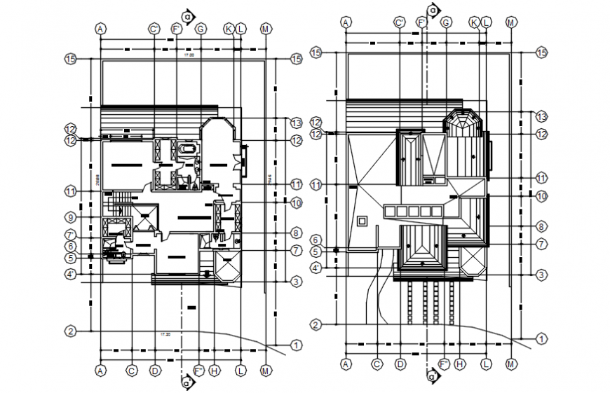 2d CAD drawings of house floor layout plan autocad file