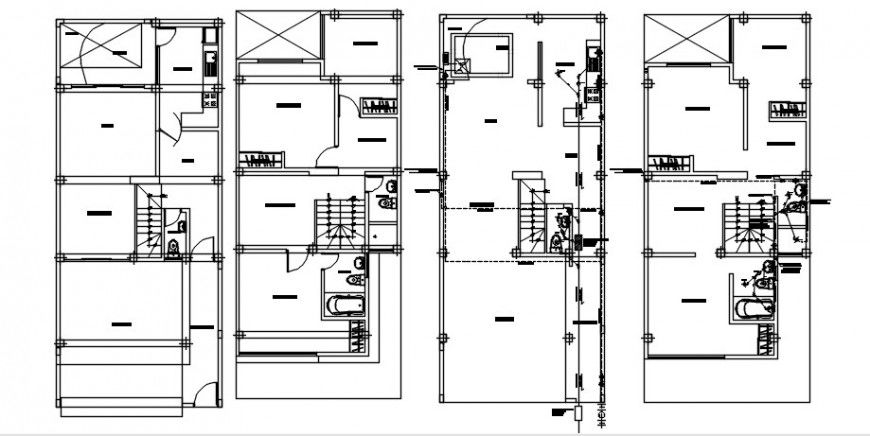 2d CAD drawings of house floor plan AutoCAD software file
