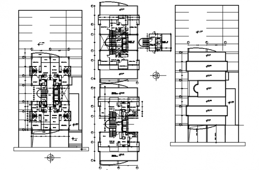 2d CAD drawings of housing apartment layout plan dwg autocad file